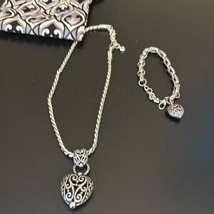 Brighton Silver Necklace and Bracelet